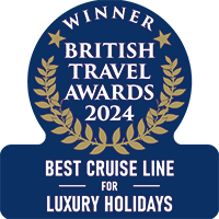 Winner British Travel Awards 2024 Best Cruise Line for Luxury Holidays Winner British Travel Awards 2024 Best Cruise Line for Luxury Holidays